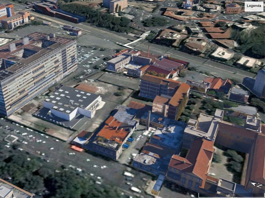 Google Earth - Immagine di Google Earth che mostra il complesso del Rettorato dell'Università Roma Tre.